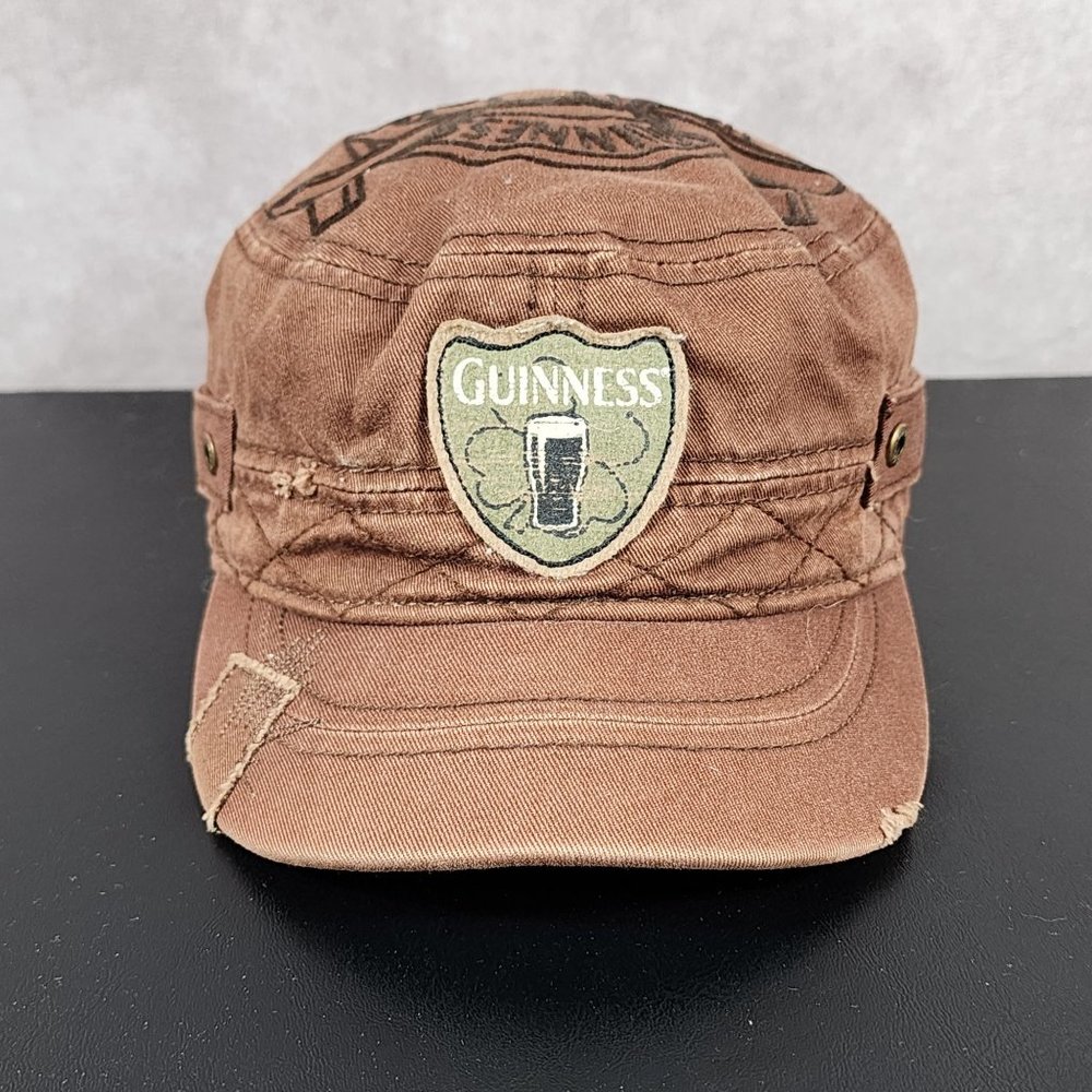 Guinness Beer Flat Top Destressed Cadet Hat Size S-M